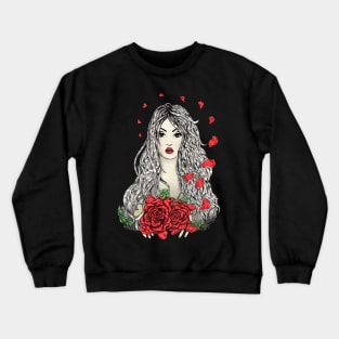 Flying rose petals Crewneck Sweatshirt